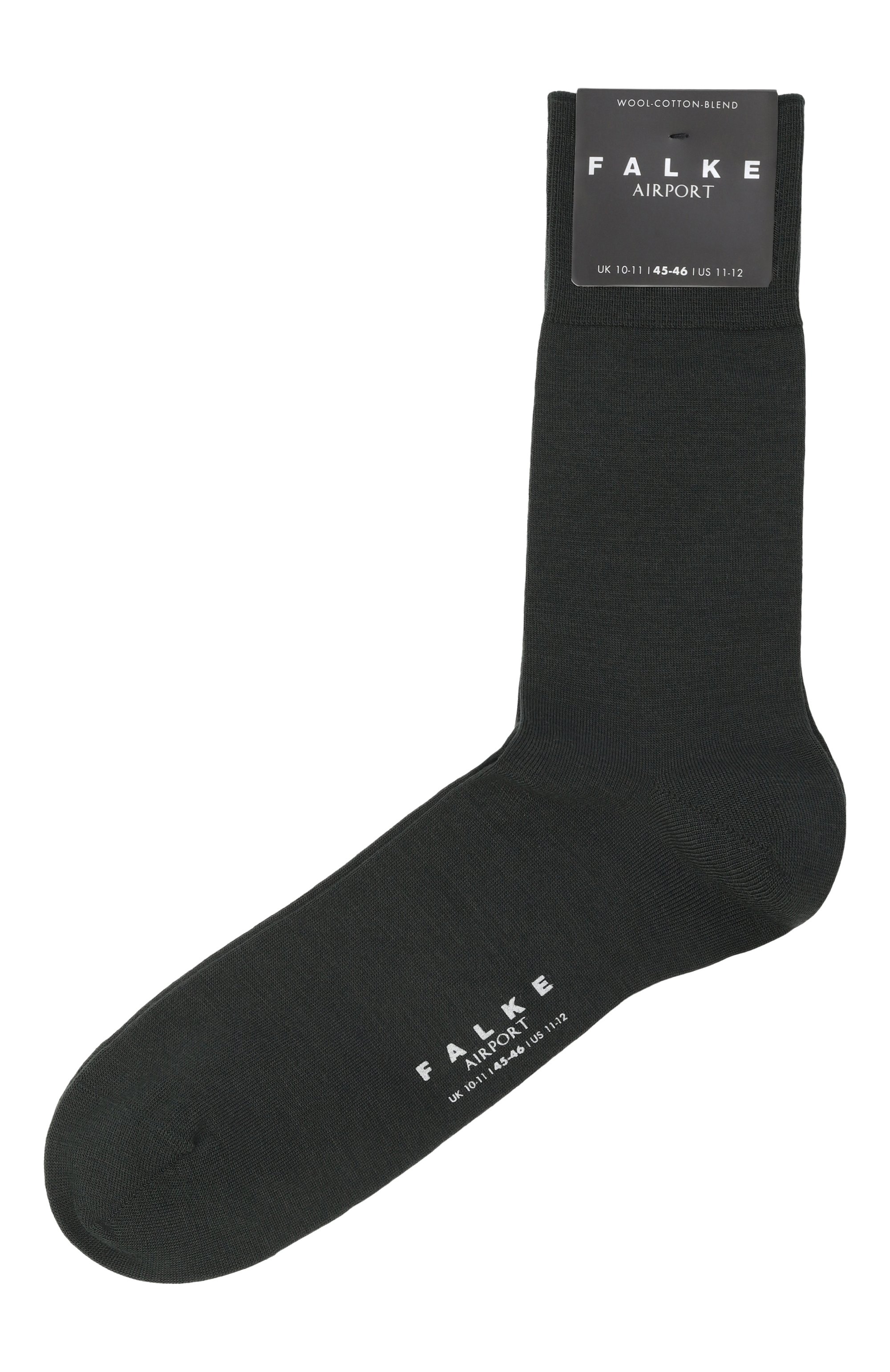 Носки из шерсти и хлопка FALKE темно-зеленого цвета по цене 2940 руб., арт. 14435_, фото 1 Носки из шерсти и хлопка FALKE, арт. 14435_, фото 1