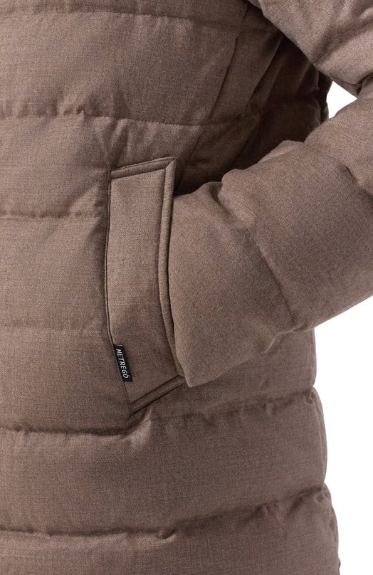 Шерстяной пуховик Hetrego 8P515/GARRETT Коричневый  8P515/GARRETT Фото 5