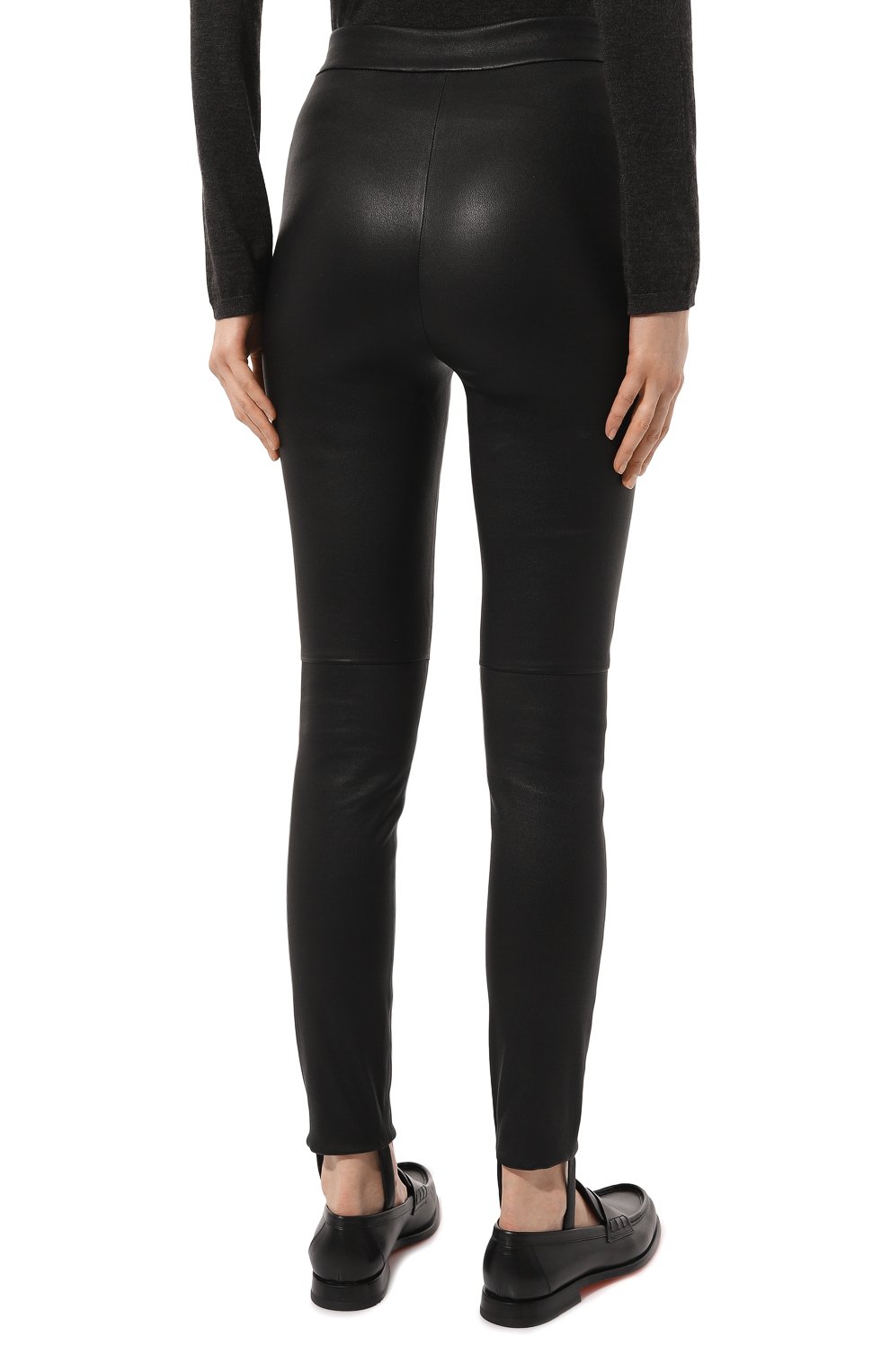 Кожаные брюки со штрипками ALINE, арт. AL120102, фото 4