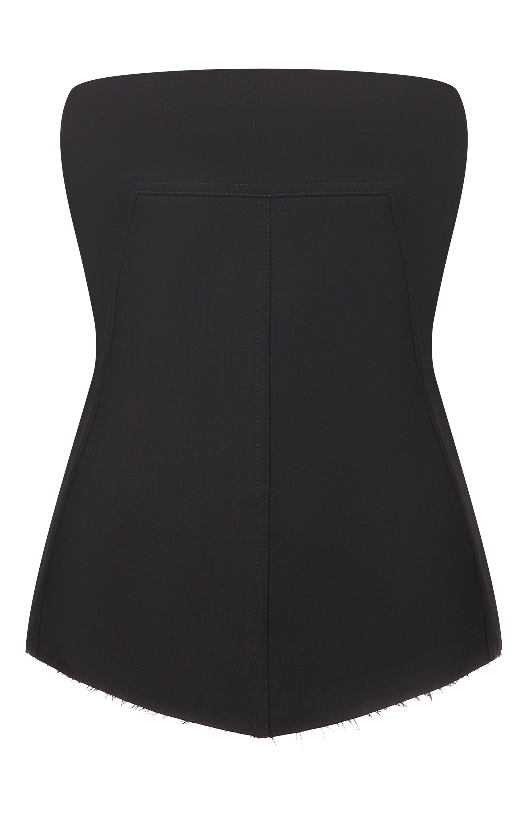 Шерстяной топ-корсет RICK OWENS черного цвета по цене 88800 руб., арт. RP02F5127/WST, фото 1 Шерстяной топ-корсет RICK OWENS, арт. RP02F5127/WST, фото 1