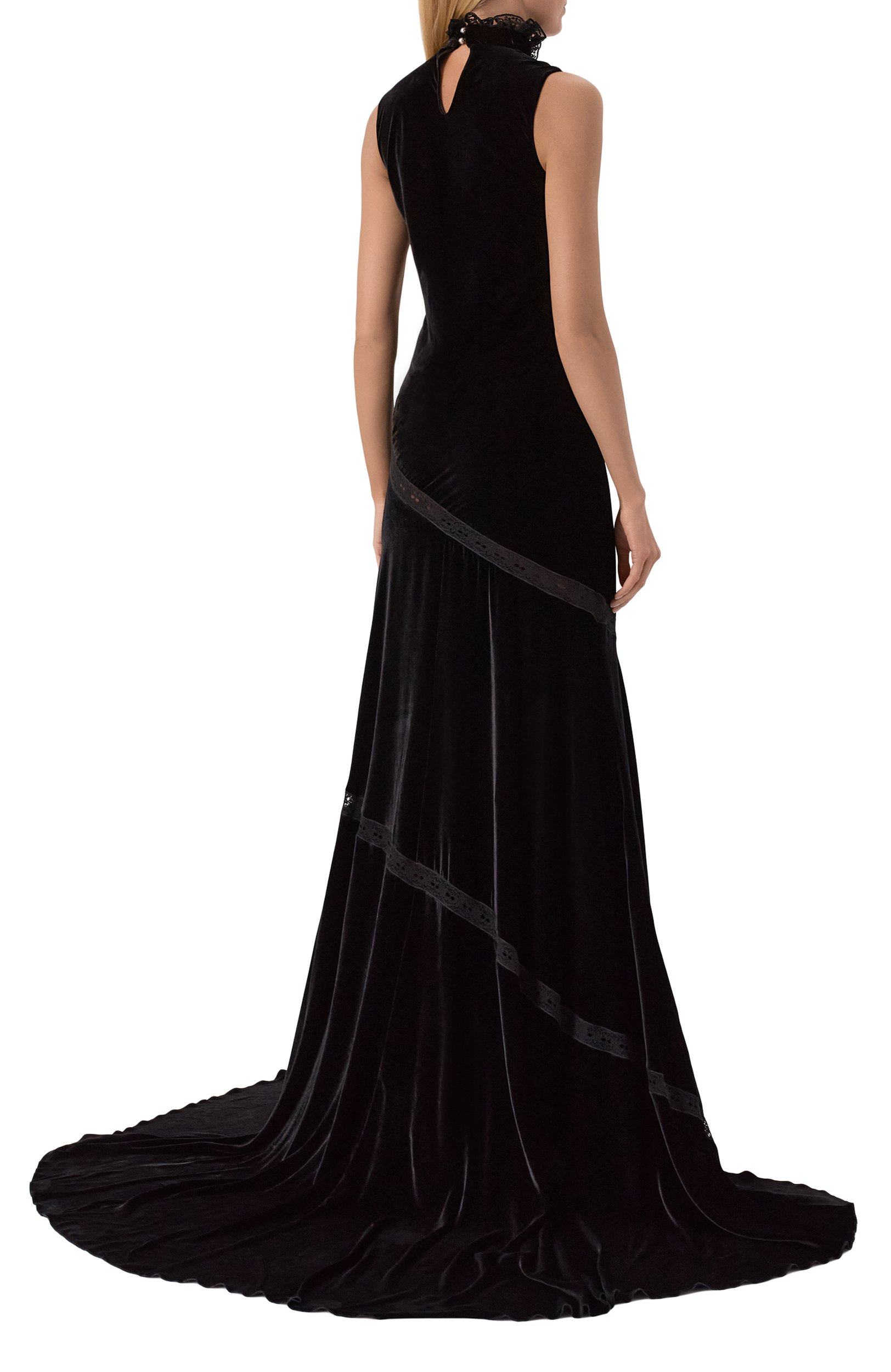 Бархатное платье ANN DEMEULEMEESTER черного цвета по цене 241500 руб., арт. B0014501/FA762, фото 3 Бархатное платье ANN DEMEULEMEESTER, арт. B0014501/FA762, фото 3