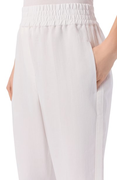 Брюки из вискозы и льна BRUNELLO CUCINELLI, арт. MH126P7197, фото 5