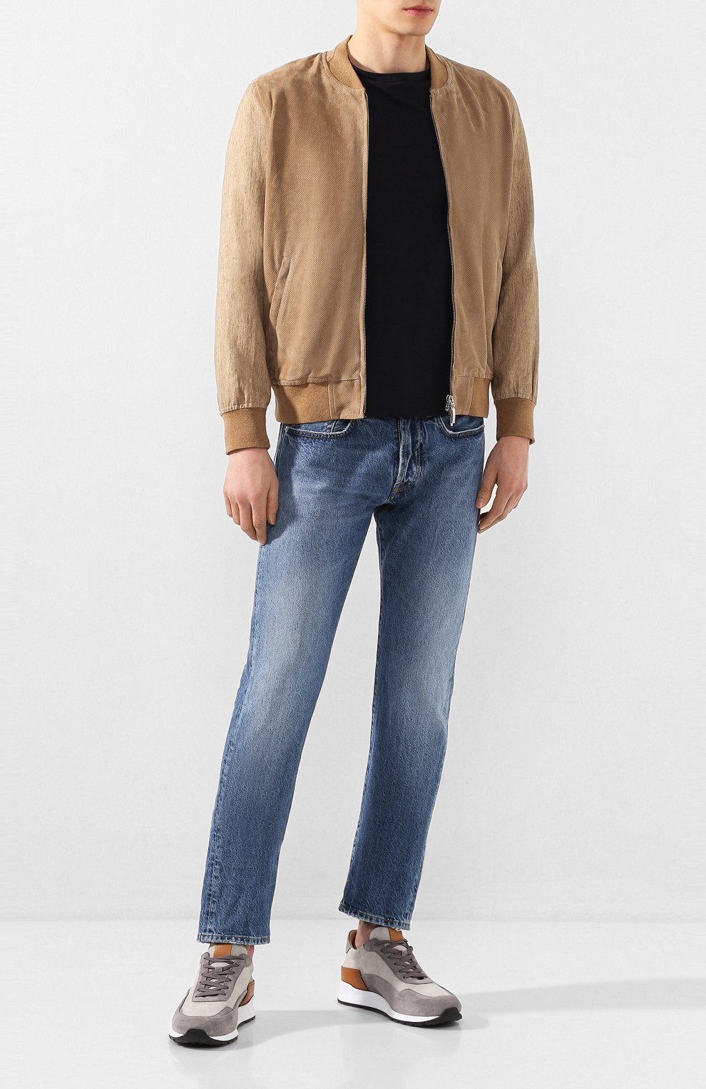 Комбинированный бомбер CAPOBIANCO светло-коричневого цвета по цене 77650 руб., арт. 8M173.CTSG., фото 2 Комбинированный бомбер CAPOBIANCO, арт. 8M173.CTSG., фото 2