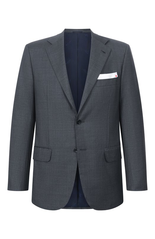 Шерстяной пиджак Kiton UA81K0127023_1 Серый UA81K0127023_1