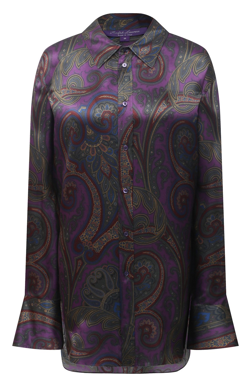 Шелковая рубашка RALPH LAUREN фиолетового цвета по цене 237000 руб., арт. 293835443, фото 1 Шелковая рубашка RALPH LAUREN, арт. 293835443, фото 1