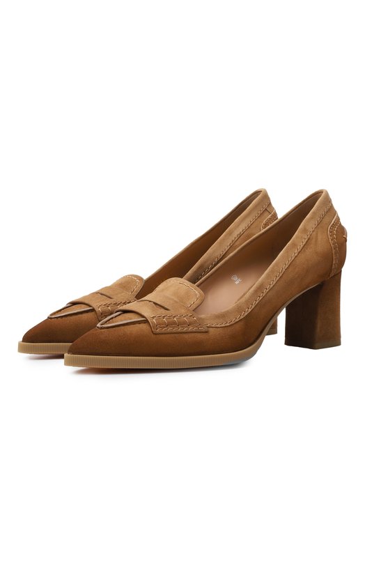 Замшевые туфли Santoni WDEG71386PC4NAEA Коричневый WDEG71386PC4NAEA