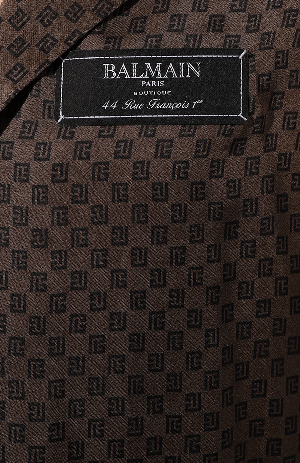 Сорочка из вискозы BALMAIN коричневого цвета по цене 156000 руб., арт. BH0HU236VD98, фото 5 Сорочка из вискозы BALMAIN, арт. BH0HU236VD98, фото 5