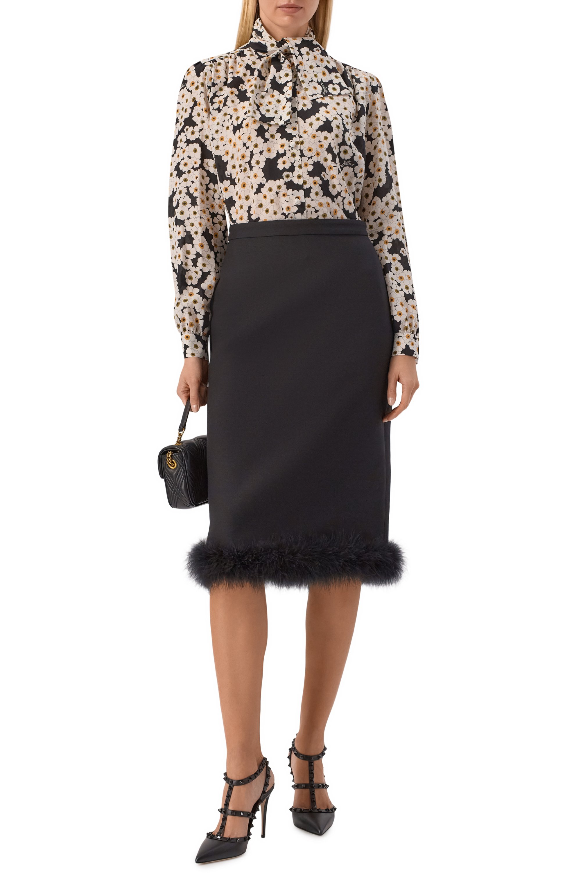 Юбка из шерсти и шелка VALENTINO, арт. 8B3RAEJ1/1CF, фото 2