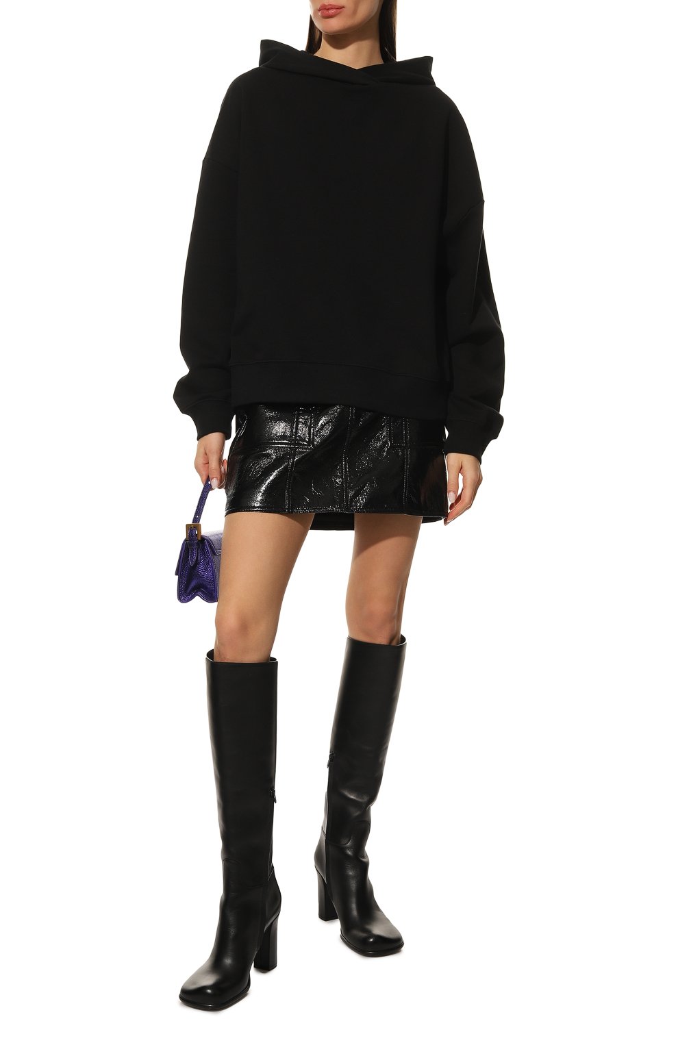 Хлопковое худи DRIES VAN NOTEN черного цвета по цене 37400 руб., арт. 222-011142-5611, фото 2 Хлопковое худи DRIES VAN NOTEN, арт. 222-011142-5611, фото 2