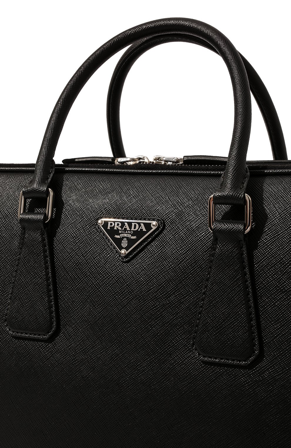 Кожаная сумка для ноутбука PRADA черного цвета по цене 475000 руб., арт. 2VE010-9Z2-F0002-OOO, фото 3 Кожаная сумка для ноутбука PRADA, арт. 2VE010-9Z2-F0002-OOO, фото 3