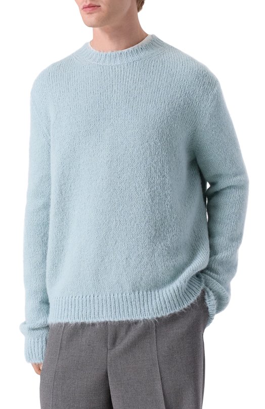 Шерстяной свитер Jil Sander J47GP0021-J14523 Голубой  J47GP0021-J14523 Фото 3