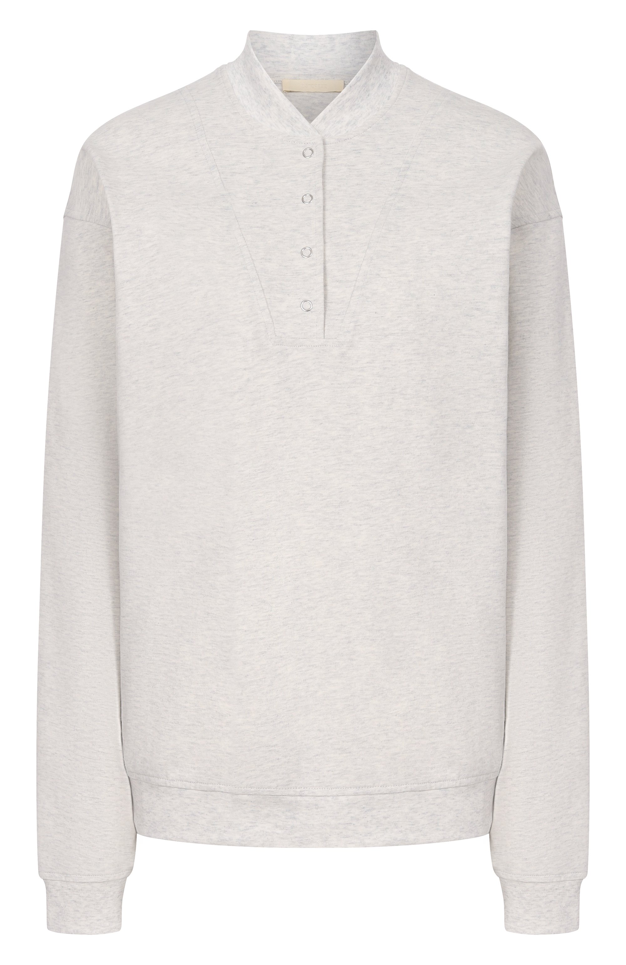 Хлопковый свитшот 12 STOREEZ серого цвета по цене 15000 руб., арт. 136650, фото 1 Хлопковый свитшот 12 STOREEZ, арт. 136650, фото 1