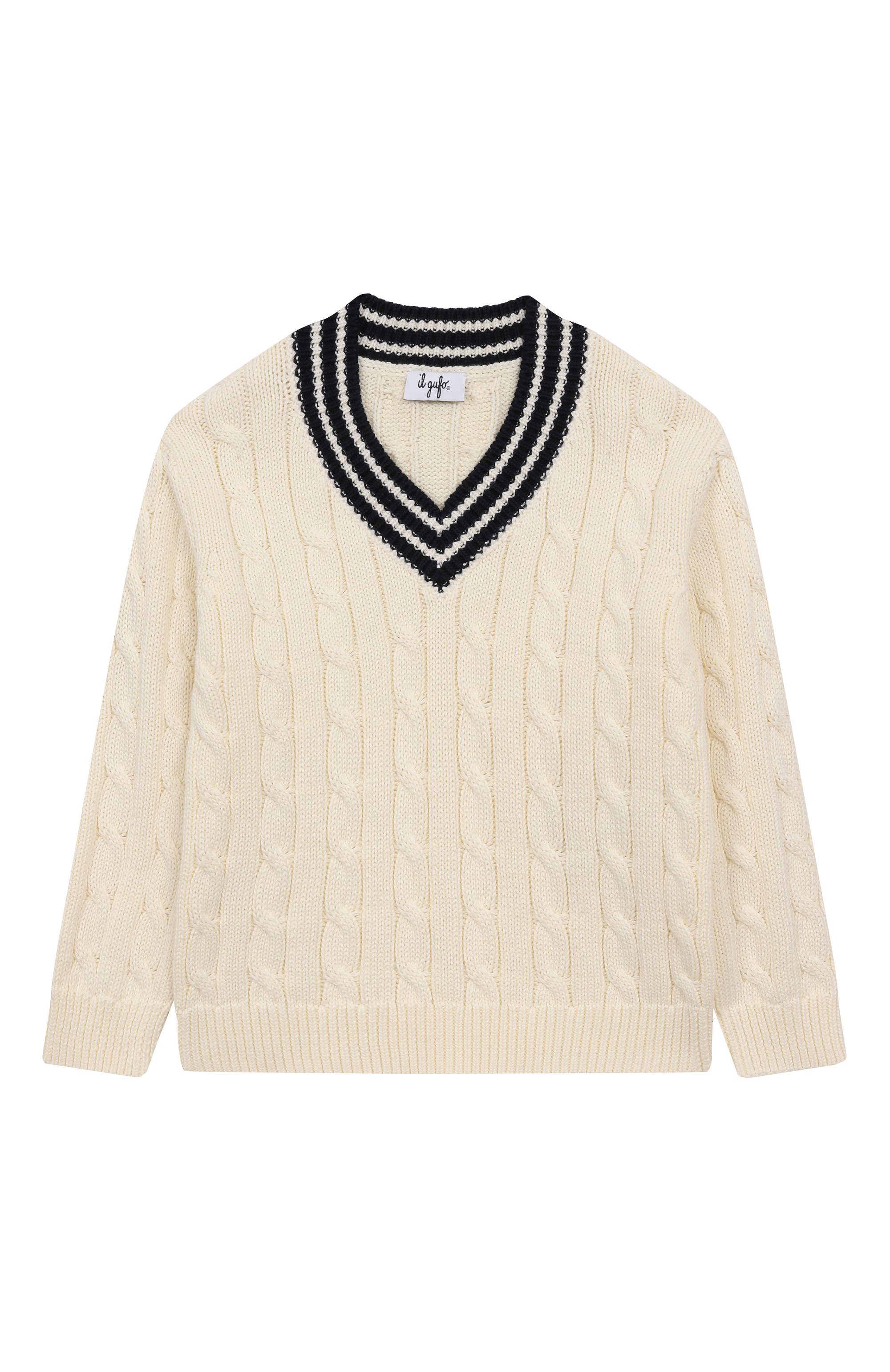 Хлопковый пуловер IL GUFO, арт. P25MA480EM109/2A-4A, фото 1