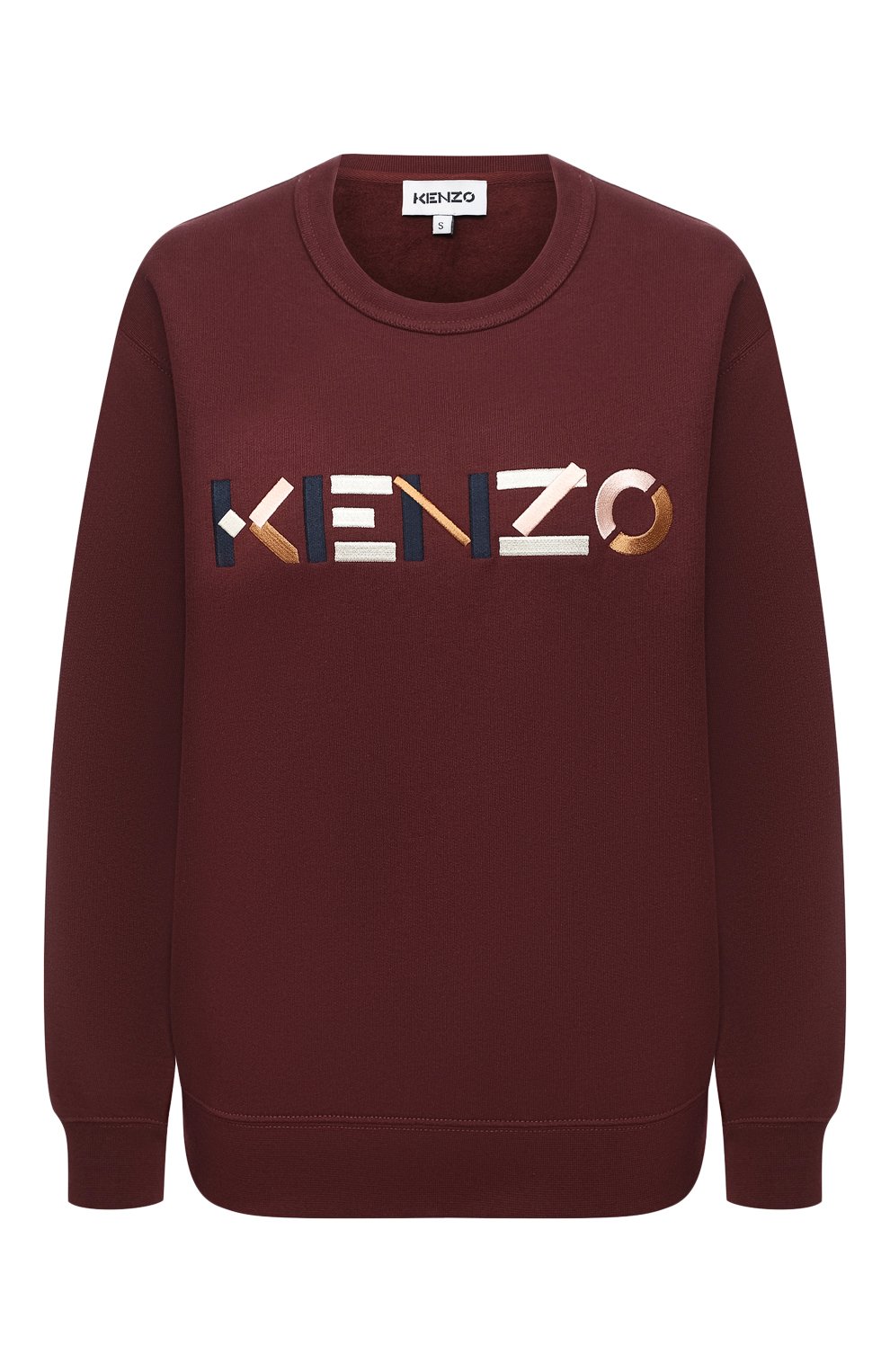Хлопковый свитшот KENZO бордового цвета по цене 26650 руб., арт. FA62SW8204M0, фото 1 Хлопковый свитшот KENZO, арт. FA62SW8204M0, фото 1