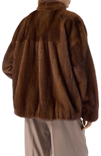 Шуба из норки MVST коричневого цвета по цене 1210000 руб., арт. FTRBCK-Y406V/F1150, фото 4 Шуба из норки MVST, арт. FTRBCK-Y406V/F1150, фото 4