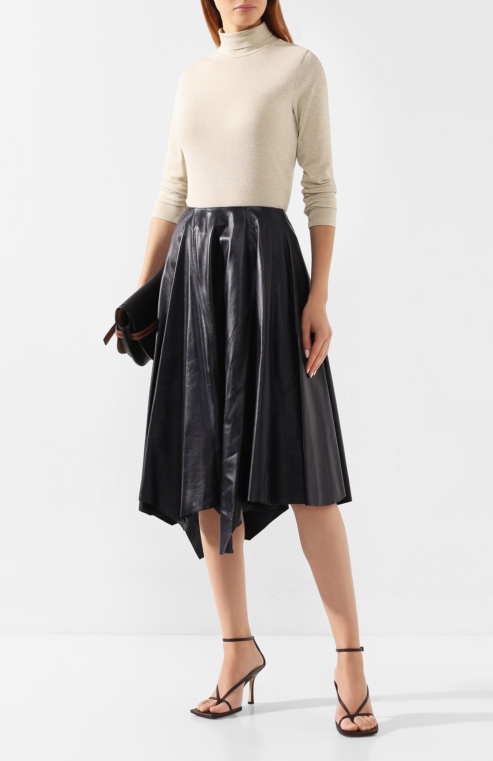 Водолазка из вискозы DRIES VAN NOTEN бежевого цвета по цене 16400 руб., арт. 192-11148-8620, фото 2 Водолазка из вискозы DRIES VAN NOTEN, арт. 192-11148-8620, фото 2