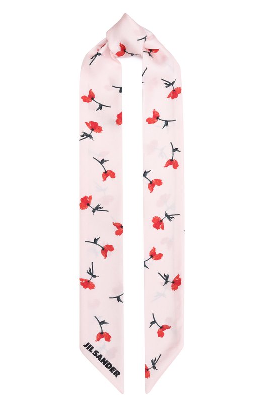 Шелковый шарф-твилли Jil Sander J03TF0104/J40265 Розовый J03TF0104/J40265