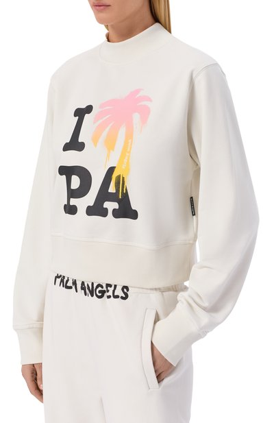 Хлопковый свитшот PALM ANGELS, арт. PWBA016S26FLE003, фото 3