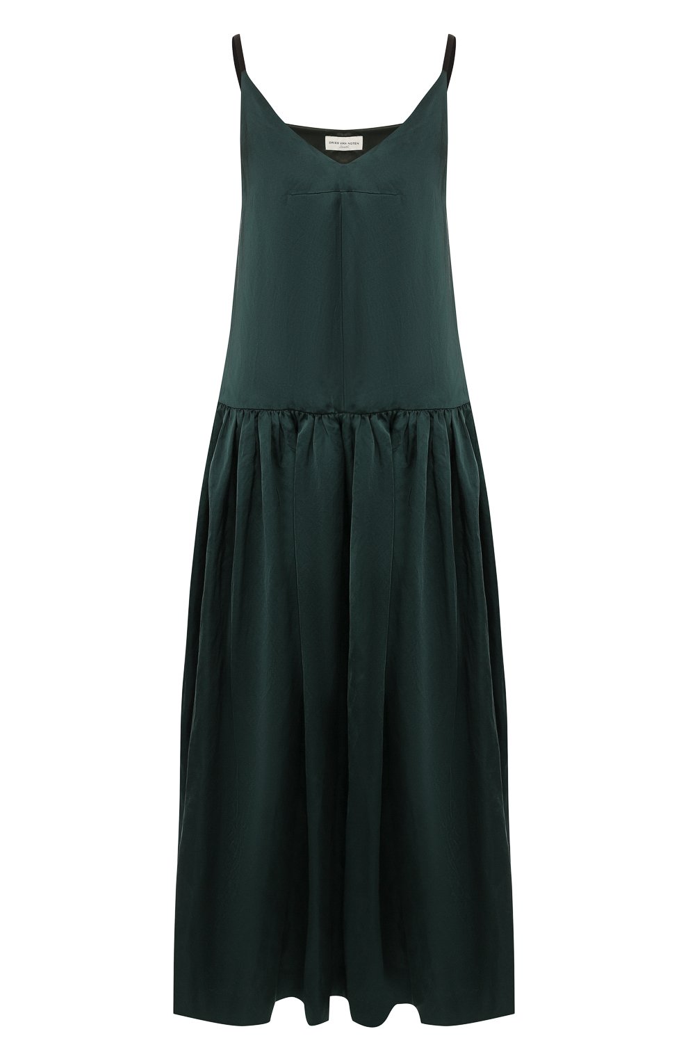 Платье из смеси вискозы и хлопка DRIES VAN NOTEN зеленого цвета по цене 59950 руб., арт. 191-11064-7344, фото 1 Платье из смеси вискозы и хлопка DRIES VAN NOTEN, арт. 191-11064-7344, фото 1