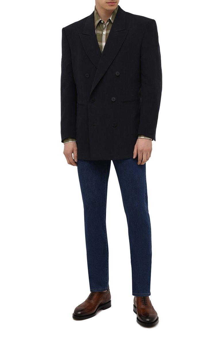 Кожаные оксфорды SANTONI, арт. MCCG17836MH4H0BRM52, фото 1