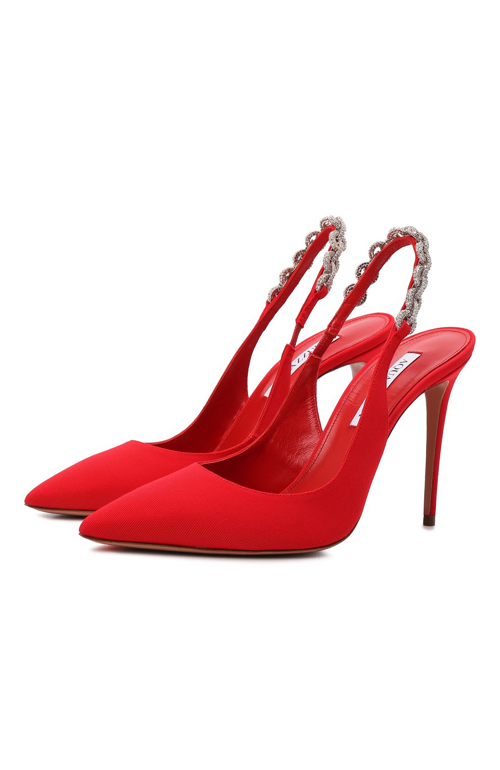 Комбинированные туфли love link 105 AQUAZZURA, арт. LLKHIGL0-GR0-LVR, фото 1