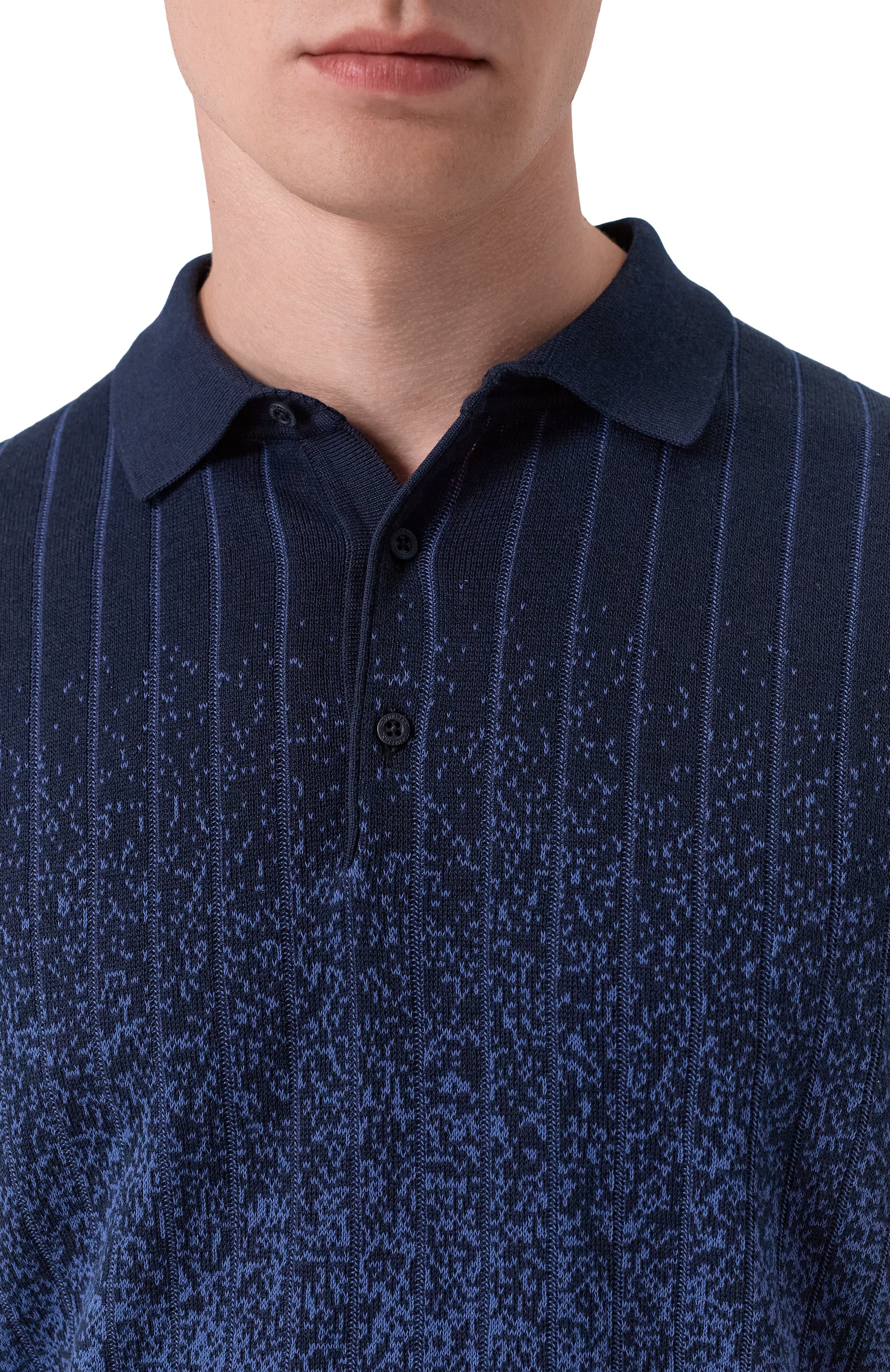 Поло из хлопка и шелка CORNELIANI, арт. 27M551/2725100, фото 5