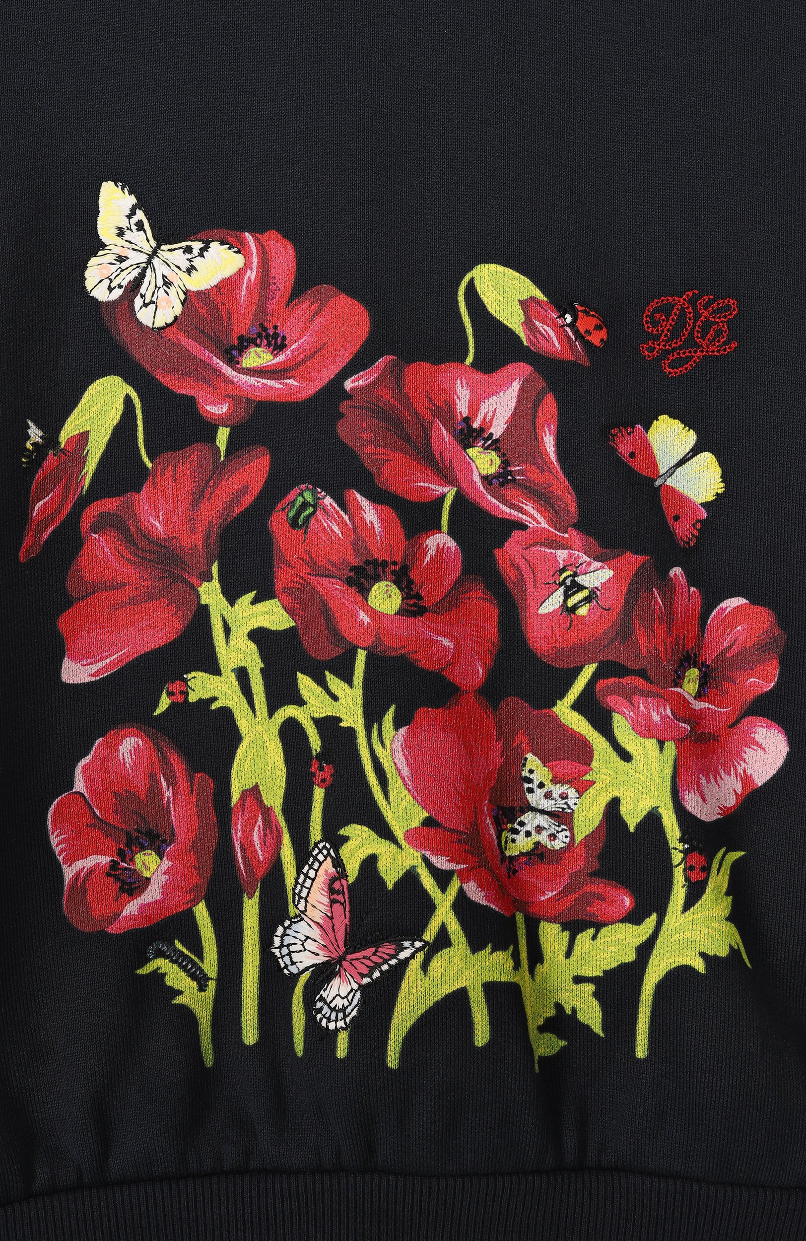 Хлопковый свитшот DOLCE & GABBANA темно-синего цвета по цене 51450 руб., арт. L5JWDH/G7QK8, фото 3 Хлопковый свитшот DOLCE & GABBANA, арт. L5JWDH/G7QK8, фото 3