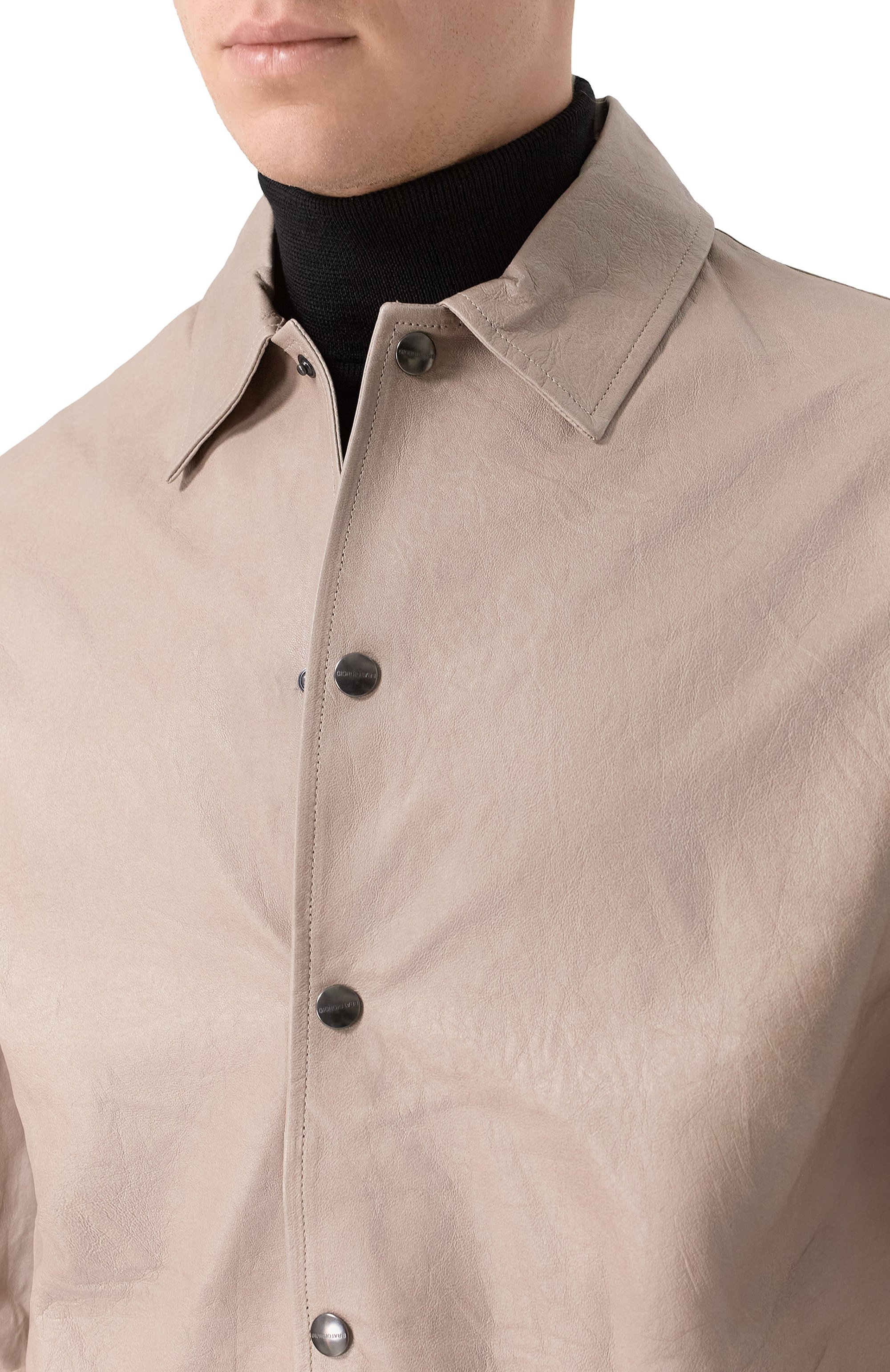 Кожаная куртка-рубашка GIORGIO BRATO, арт. GU26S24003WRTM, фото 5