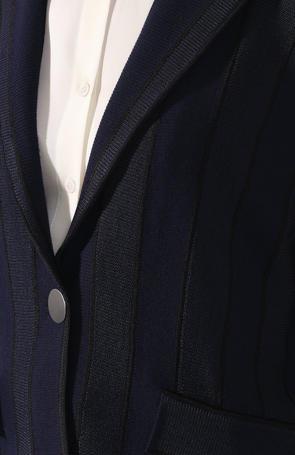 Жакет в полоску из смеси шерсти и вискозы GIORGIO ARMANI, арт. 6ZAG13/AM37Z, фото 5