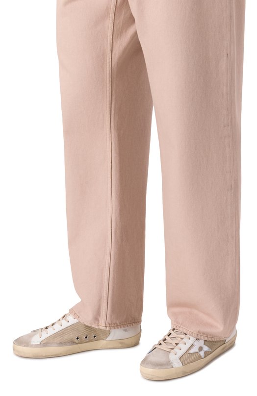 Комбинированные кеды Super Star Golden Goose Deluxe Brand GMF00103.F006815 Бежевый  GMF00103.F006815 Фото 3