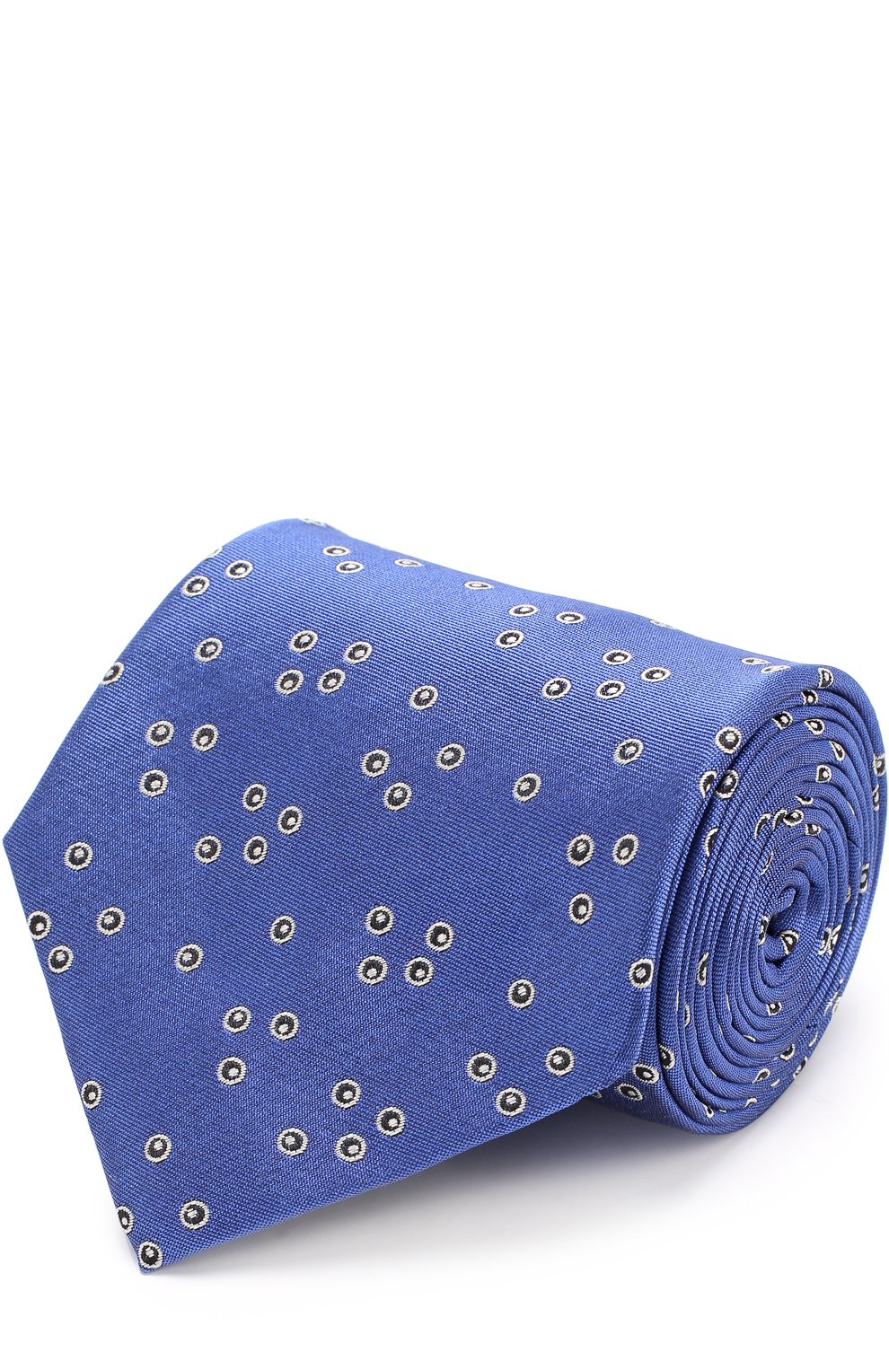 Шелковый галстук с узором LANVIN синего цвета по цене 8720 руб., арт. 3234/TIE, фото 1 Шелковый галстук с узором LANVIN, арт. 3234/TIE, фото 1
