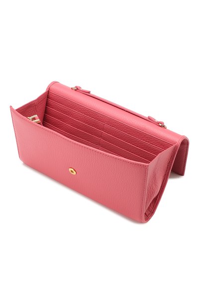 Кожаный кошелек на цепочке COCCINELLE розового цвета по цене 17700 руб., арт. E2 FW5 11 07 01, фото 4 Кожаный кошелек на цепочке COCCINELLE, арт. E2 FW5 11 07 01, фото 4
