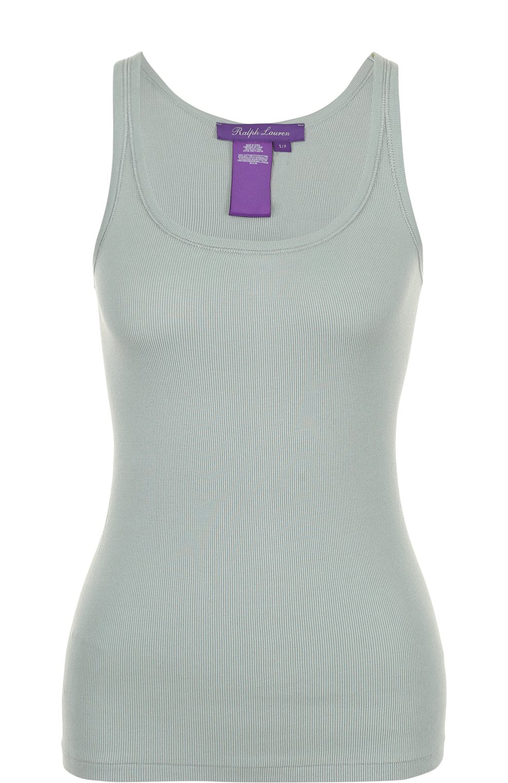 Приталенный хлопковый топ без рукавов RALPH LAUREN, арт. 290625675, фото 1