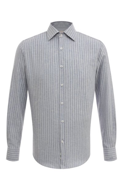 Мужская рубашка из хлопка и льна PAUL&SHARK, арт. 14313101CF