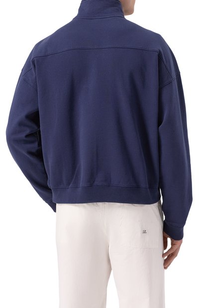 Хлопковый свитшот SPORTY AND RICH темно-синего цвета по цене 28100 руб., арт. ST073606231BL106, фото 4 Хлопковый свитшот SPORTY AND RICH, арт. ST073606231BL106, фото 4