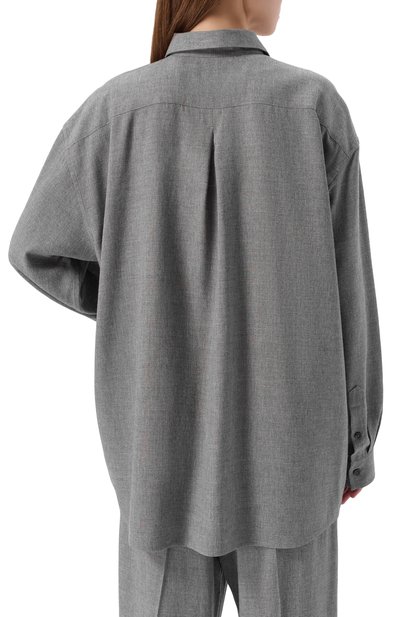 Рубашка из вискозы и шерсти TOTEME, арт. 254-WRT0480-FB0016, фото 4