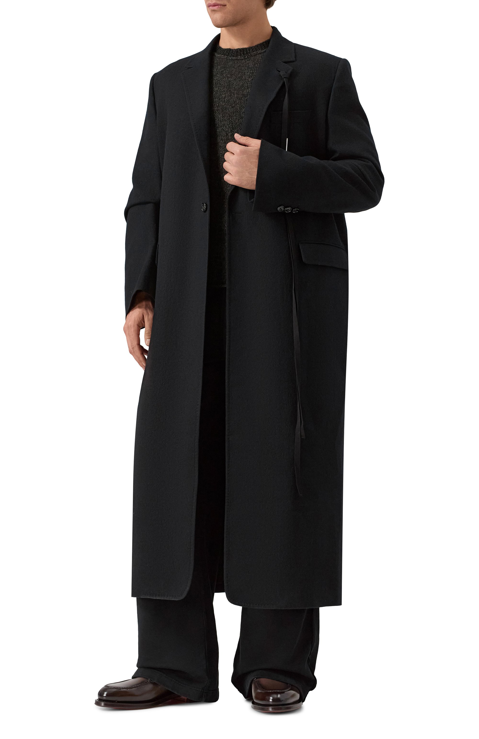 Шерстяное пальто ANN DEMEULEMEESTER, арт. B0011602/FA207, фото 2