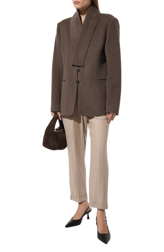 Брюки из шерсти и вискозы Kiton D55112K0554C Бежевый  D55112K0554C Фото 2