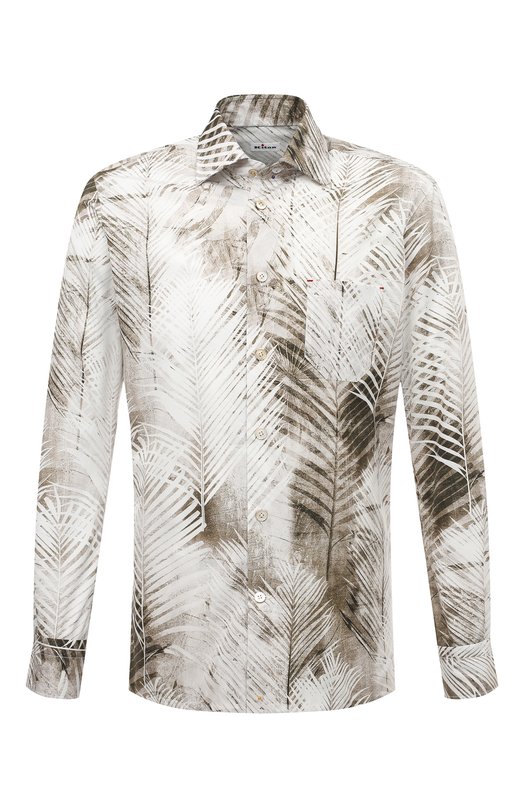 

Хлопковая рубашка Kiton, Бежевый