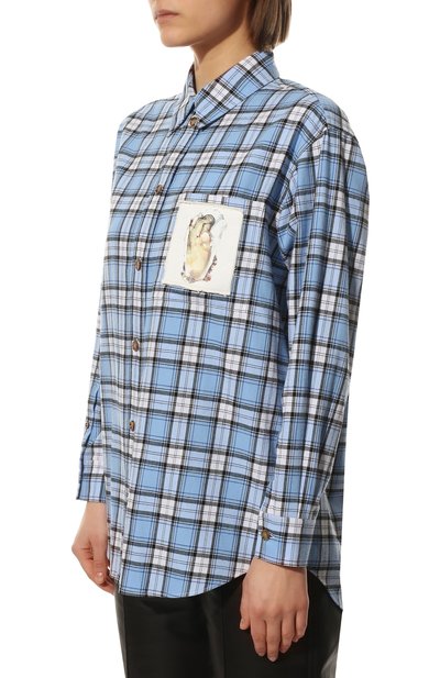 Хлопковая рубашка BURBERRY, арт. 8048898, фото 3