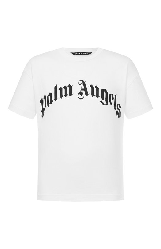 Хлопковая футболка Palm Angels PMAA109F25JER003 Белый PMAA109F25JER003