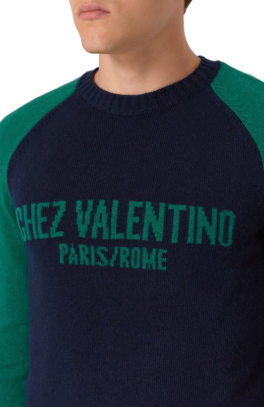 Шерстяной свитер Valentino 7V3KC34T/B1N Синий  7V3KC34T/B1N Фото 5