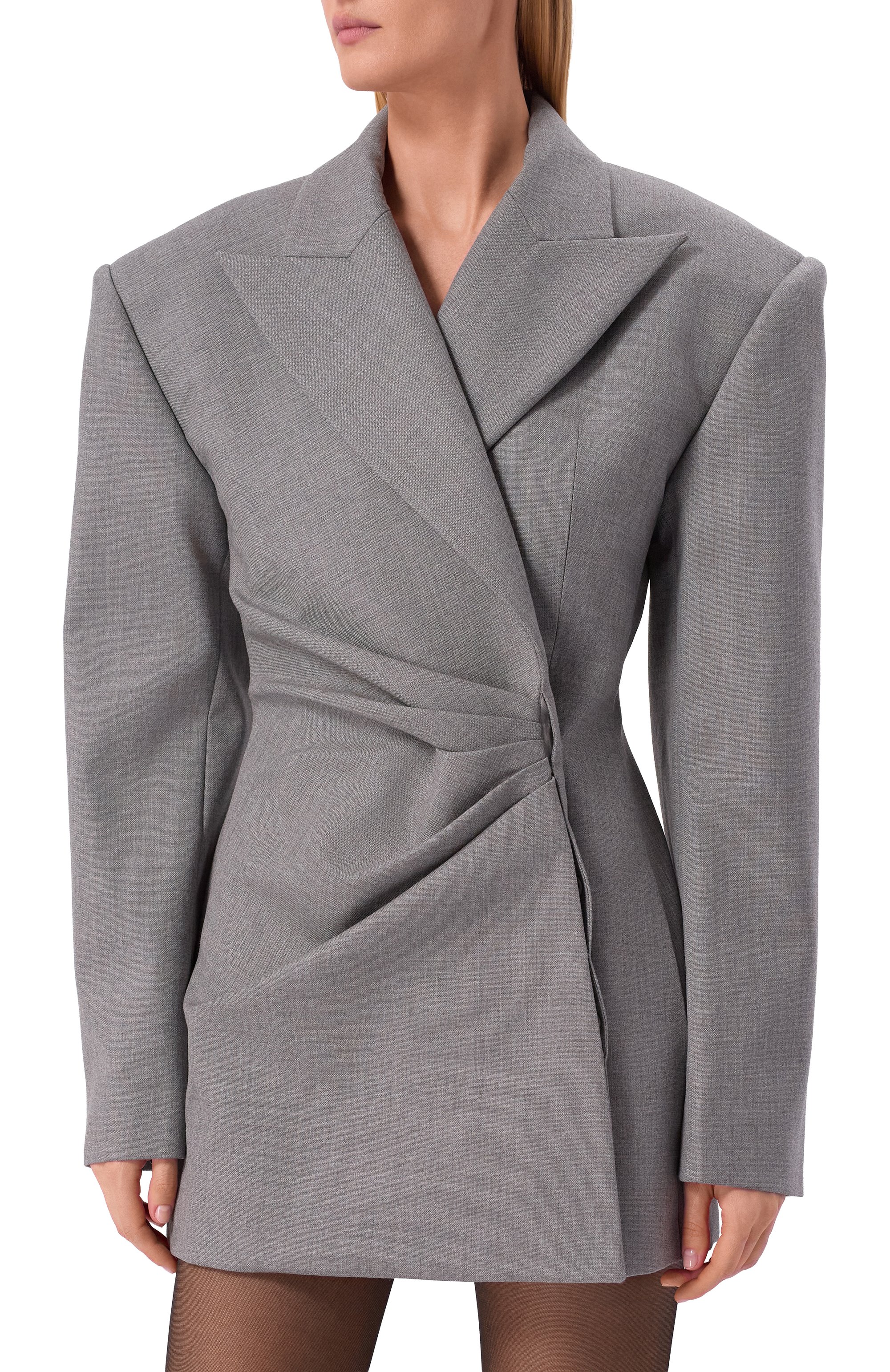 Шерстяное платье BALMAIN, арт. GF1R9409/WD39, фото 3