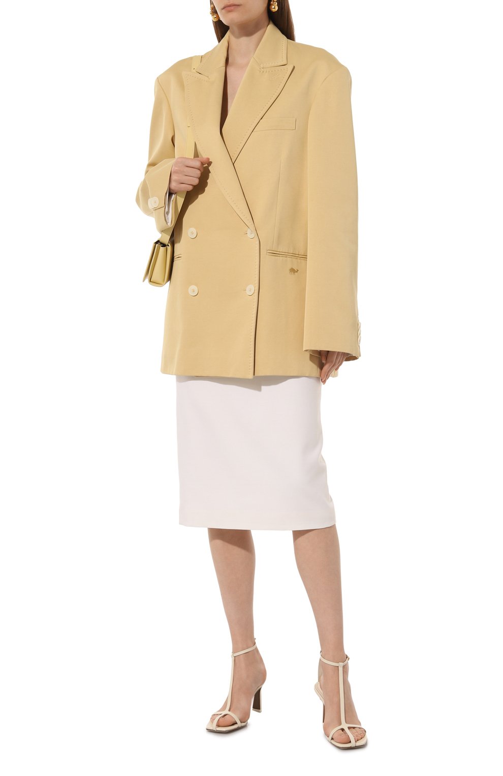 Шерстяная юбка CHAPURIN белого цвета по цене 37500 руб., арт. SK/20013/28273-М/SS24, фото 2 Шерстяная юбка CHAPURIN, арт. SK/20013/28273-М/SS24, фото 2