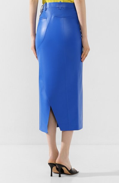 Кожаная юбка MARNI синего цвета по цене 112500 руб., арт. G0MX0263UY/LV855, фото 4 Кожаная юбка MARNI, арт. G0MX0263UY/LV855, фото 4