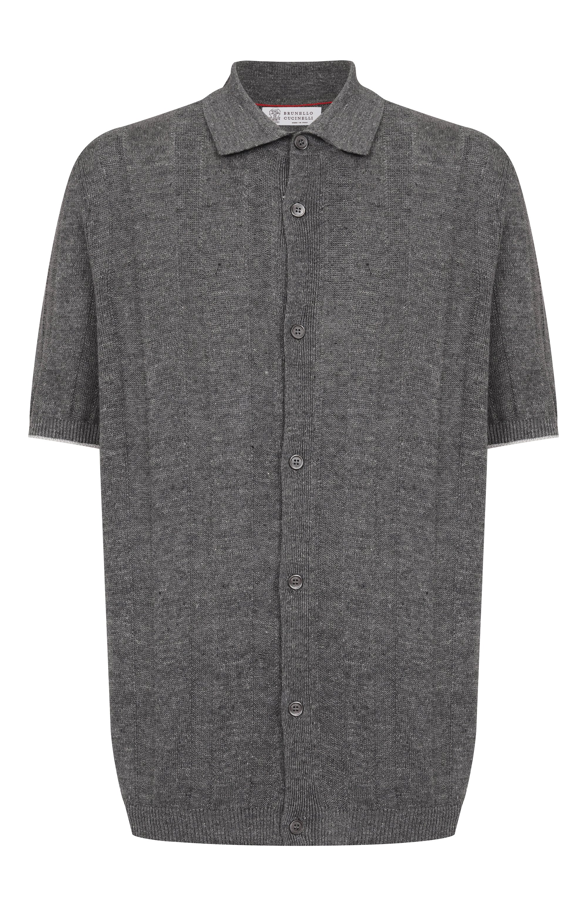 Рубашка изо льна и хлопка BRUNELLO CUCINELLI, арт. M2L707805, фото 1