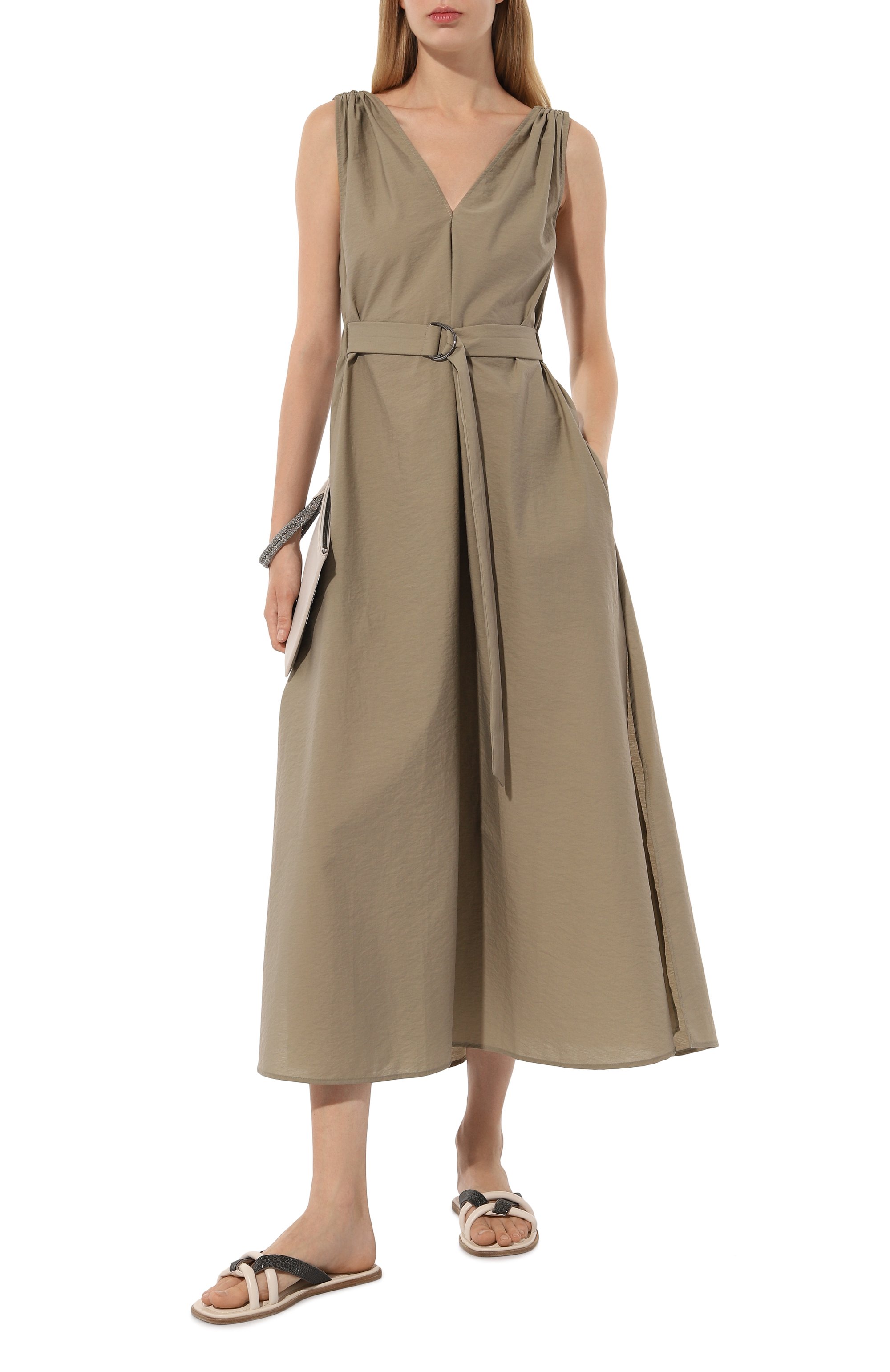 Хлопковое платье BRUNELLO CUCINELLI, арт. M0F79A5092, фото 2