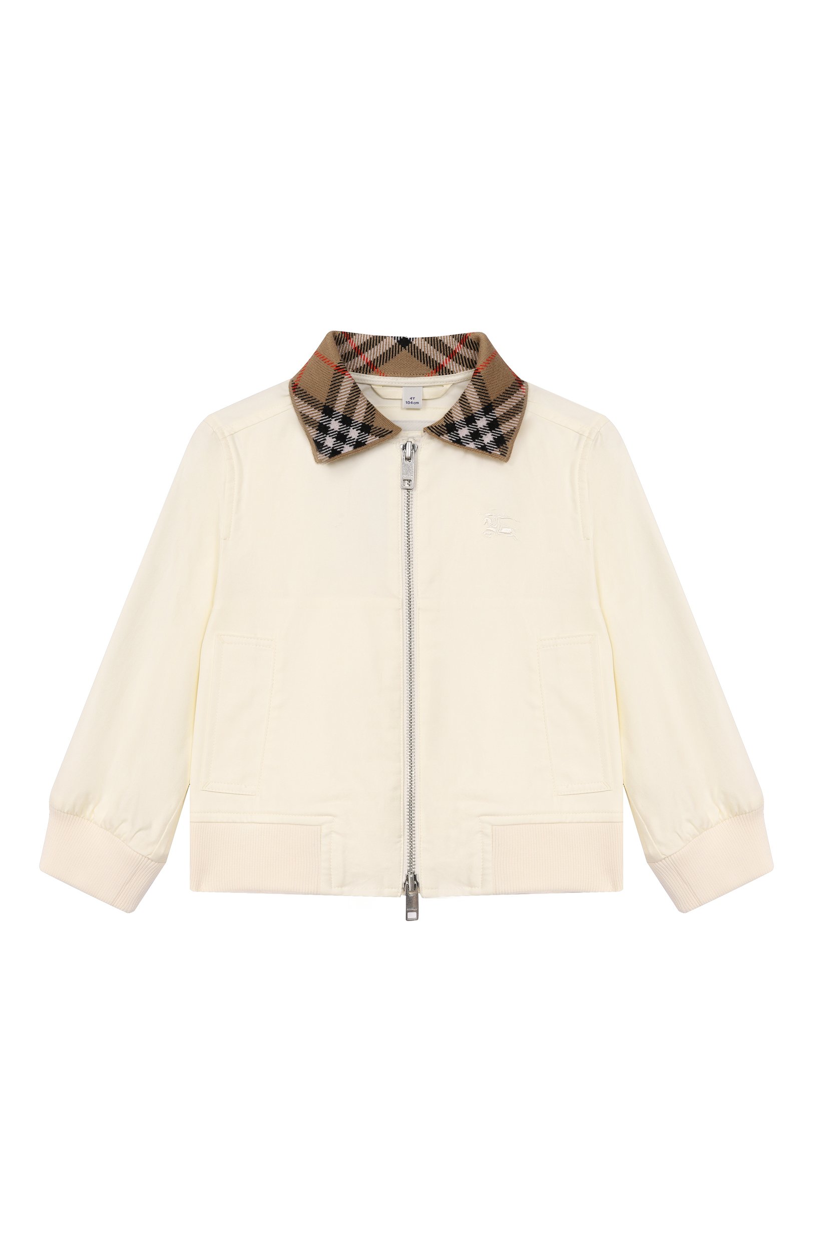 Хлопковый бомбер BURBERRY кремового цвета по цене 68650 руб., арт. 8130105, фото 1 Хлопковый бомбер BURBERRY, арт. 8130105, фото 1