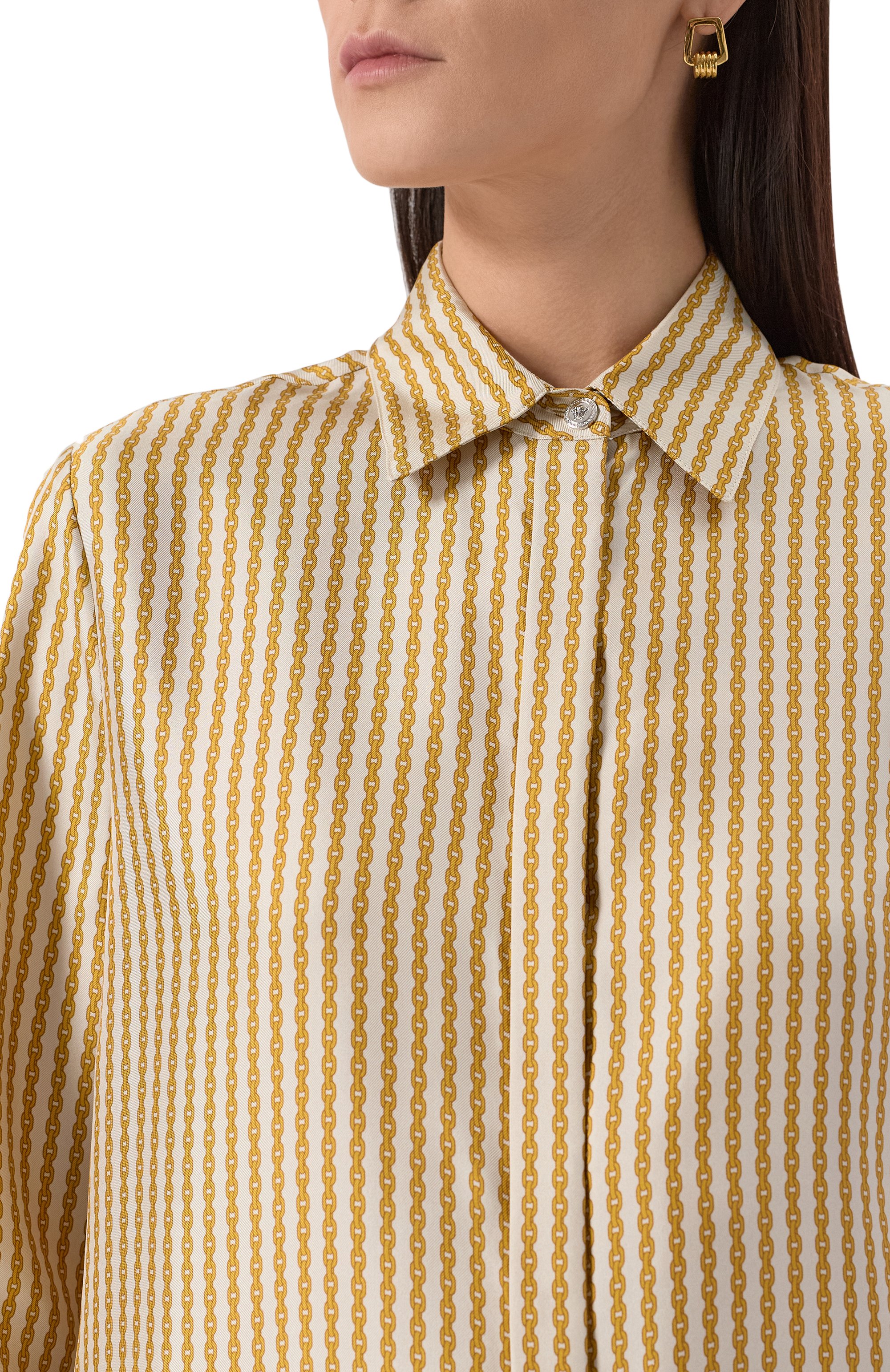 Шелковая рубашка VERSACE, арт. 1001360/1A13367, фото 5