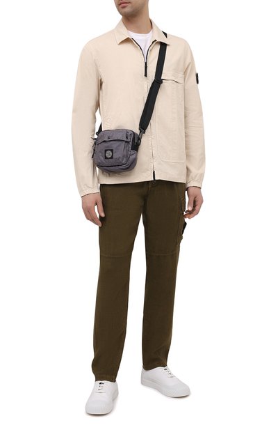 Текстильная сумка STONE ISLAND темно-серого цвета по цене 21850 руб., арт. 741590270, фото 2 Текстильная сумка STONE ISLAND, арт. 741590270, фото 2